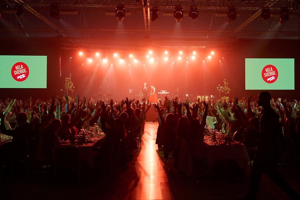 Bild från landsbygdsriksdagens bankettmiddag som arrangeras på lördagen