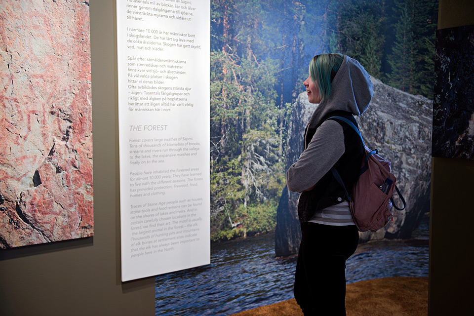 Besökare på Västerbottens museum