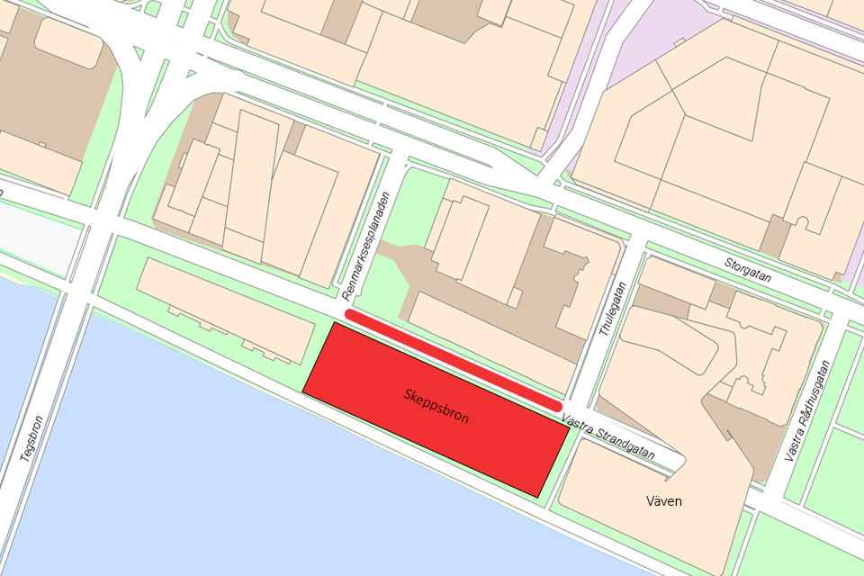 Kartbild över Skeppsbron
