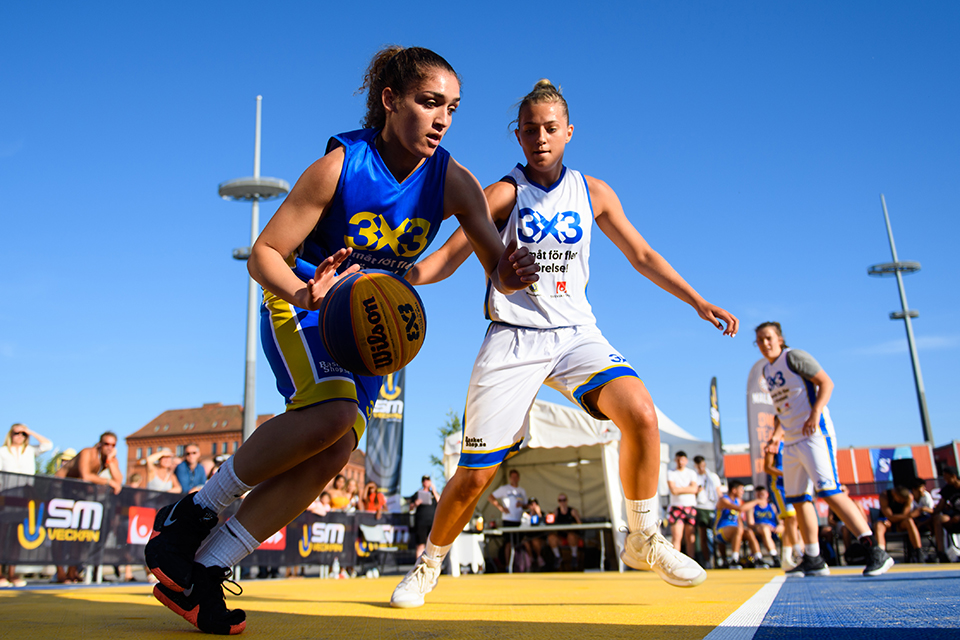 Basketspelare under SM-veckan i Umeå