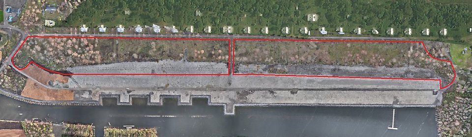 Karta över fårstängslet längs Långgrundet.