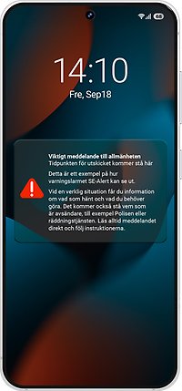 SE-Alert, skärmbild
